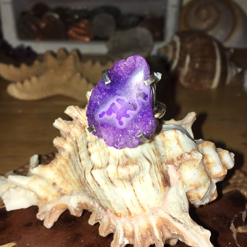Dyed Solar Quartz Ring